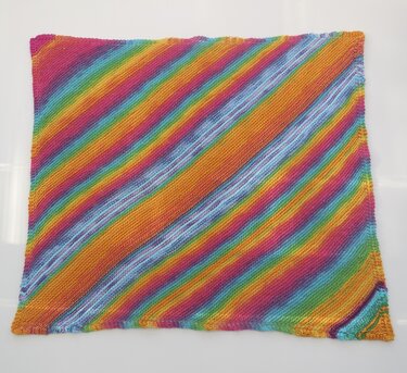 Babydecke von Ecke zu Ecke stricken