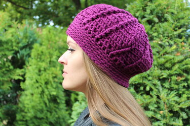 Spar-Set: "Donna" gehäkelte Mütze+Strickschal mit Fransen - Häkeln