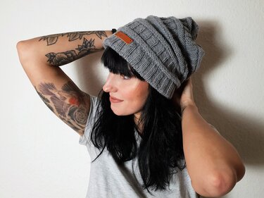 134 Strickanleitung Beanie Longbeanie Wurm unisex - Bild 4