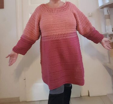 Never freeze again - Pulli-Pullunder-Tunika-Kleid häkeln im RVO - Bild 3