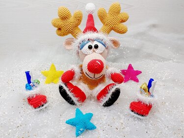 Weihnachts Elch - Häkelanleitung von Diana´s kleiner Häkelshop