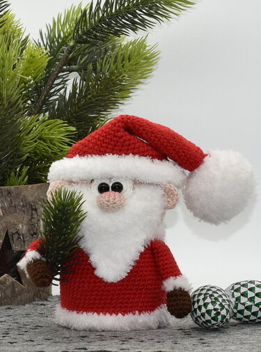 Häkelanleitung - Süßer Weihnachtsmann - befüllbar,Geschenkidee, Adventskalender