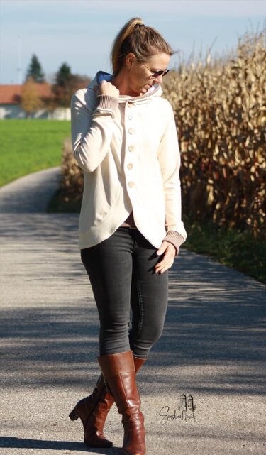 PDF-Schnittmuster Jacke Ruby (Gr. 32-50)Modische Jacke mit Knopfleiste - Nähen