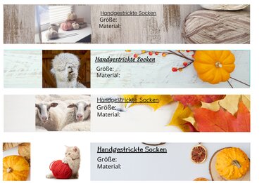 Banderolen für Socken zum ausdrucken - Stricken