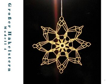 Anleitung Großer Häkelstern-Modell 4 - Häkeln