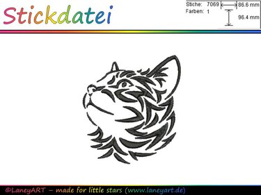Stickdatei "Katzenkopf"