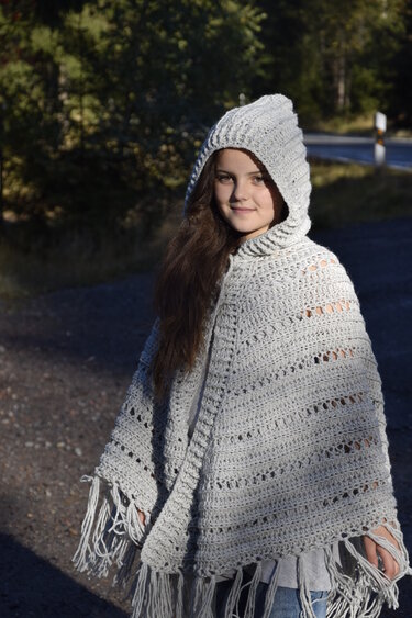 - MINELLE - Kapuzencape/Tuch häkeln, alle Größe ab 74 Kinder-56 Damengröße