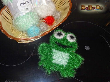 Küchenschwamm oder Badeschwamm Frosch, gehäkelt von Dadade - Häkeln