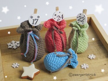 Häkelanleitung für Geschenkebeutel + Kordel