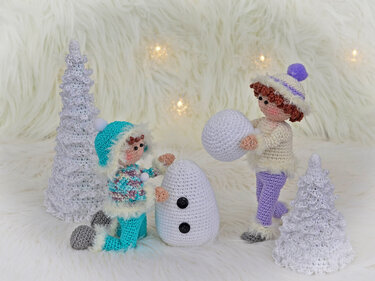 Wir bauen einen Schneemann - Winterkinder 2020 - Häkeln