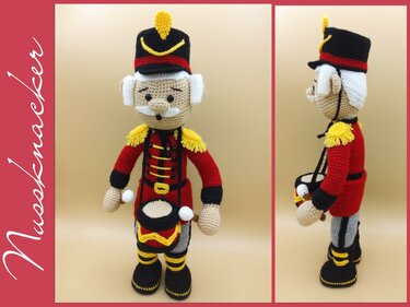 Häkelanleitung / Amigurumi / Nussknacker