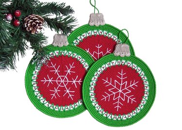 S06 Häkelanleitung Paket "Weihnachtsdekoration Topflappen" - PDF Zabelina CP