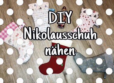 Anleitung Nikolausschuh nähen DIY passend zum Adventskalender