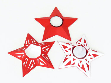 Teelichthalter – Stern – Bastelvorlagen und Anleitung - Basteln