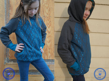 Kinderhoodie / Kapuzenpullover ebook Schnitt Gr. 92-158 - Nähen