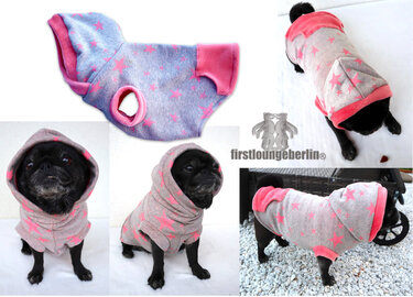 MOPS & CO. Hund Sweater Pulli mit Schnittmuster in 10 Größen - Nähanleitung Welpen bis kräftigen Hund firstloungeberlin