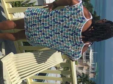 Crochet Swimsuit Cover-up easy pattern, size inclusive, made to measure