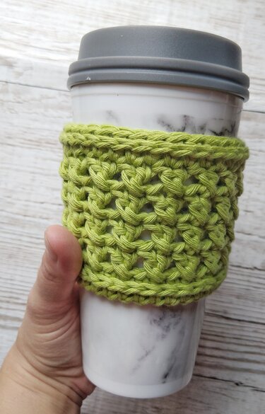 Pattern Crossrows Coffee Cup Cozy - Crochet