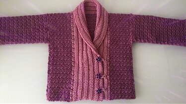 Häkelaleitung Jacke mit Kragen bis 5 Jahren - Häkeln