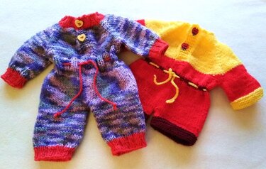 Overall für Puppen und Teddys 45-50 cm - Strickanleitung