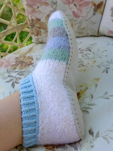 Filzschuhe mit selbstgemachten Ledersohlen Gr. 18 - 45 - Felting