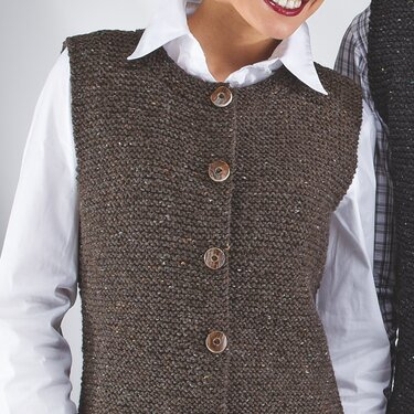 Strickanleitung Damentrachtenweste "Tweed" 754202