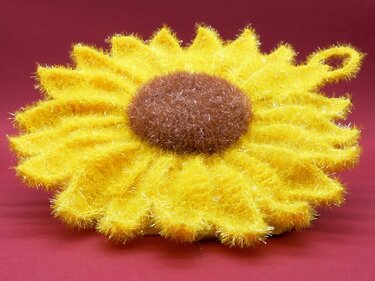 Große Sonnenblume Waschlappen Spültuch - einfach und dekorativ - Häkeln
