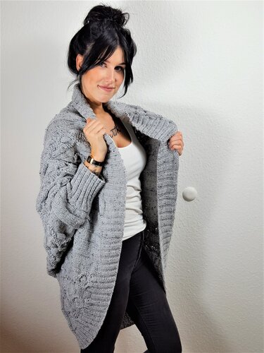 125 Strickanleitung Cardigan Seelenwärmer Kuschelzeit oversize - Bild 6
