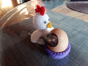 Eierbecher Henne / Ostern-2018 - Häkeln