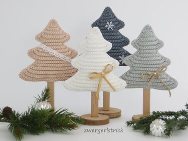 Häkelanleitung - Tannenbäumchen 'Shabby Chic' - Bild 4