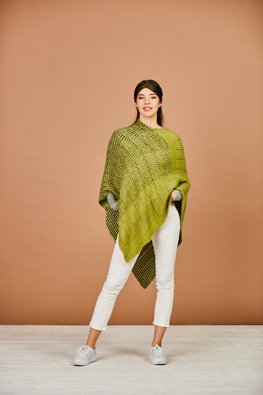 Poncho Lichtung - tunesisch gehäkelt - Häkeln