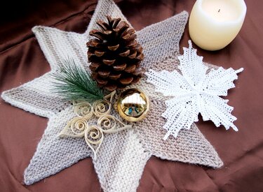 Geschenkanhänger Schneekristall - Häkelanleitung