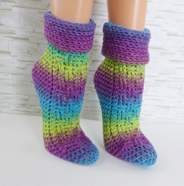 EasySoks3 dicke gehäkelte Kuschelsocken Gr. 26 - 45 - leicht & schnell - Häkeln