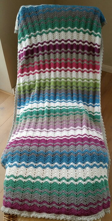 Häkel-Plaid "Hula Waves" 160 x 80cm - Häkeln