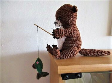 Häkelanleitung Otti, der Fischotter