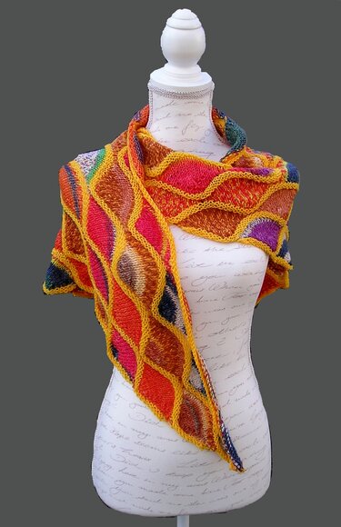 Strickanleitung Dreieckstuch "Muscheln"