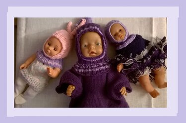 Schalmütze für Puppen 42 cm und 30 cm - Stricken