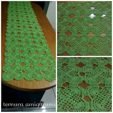 Table runner crochet pattern PDF english-deutsch-dutch ternura amigurumi