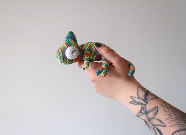 Grinsechamäleon (klein) von LaCritza - Häkeln