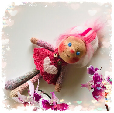 Herzpuppe Rosa / Häkelanleitung