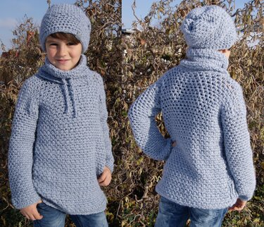 Häkel-Set Pullover/Rolli/Beanie CLASSIC (Gr. 134 - XL) - Häkeln