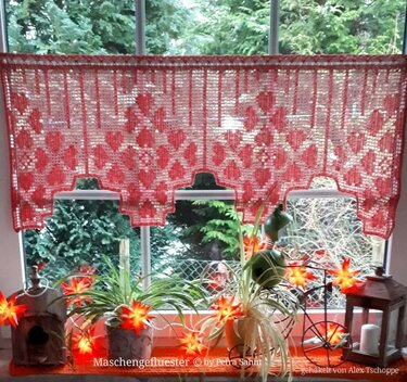 Gardine "Good Luck & Love" Häkeln / Anleitung