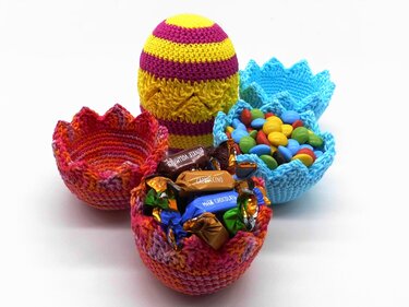 Osterei zum Füllen - super einfach und schnell - aus Wollresten - Häkeln