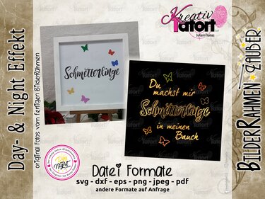 Plottdatei - BilderRahmen-Zauber (Day- & NightEffekt) - ...Schmetterlinge - Plotting