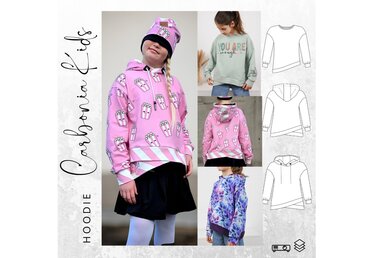 Schnittmuster  Ebook Hoodie CARBONIA  Kids Gr. 74-152 - Nähen