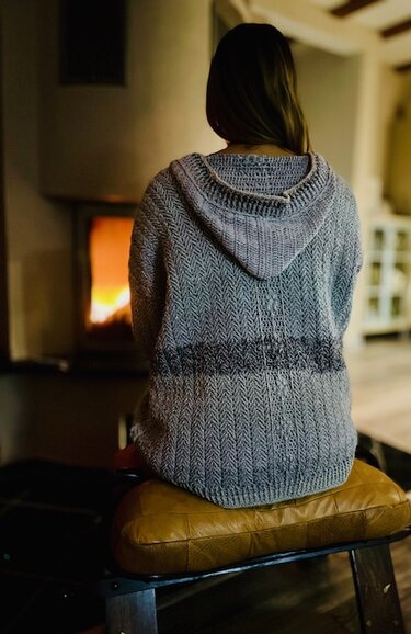 Häkelanleitung "Mein Winterröschen" Cardigan, Kapuzenjacke