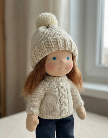 Lumi Doll Beanie, Knitting Pattern PDF
