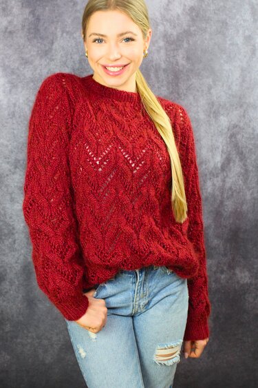 Knitting Pattern for Lace Sweater | Knit Sweater MerinoSuperKid #1 - Image 3