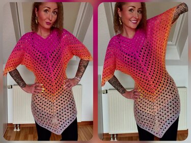 Kleid Tunika Camilla häkeln Oberteil Häkelshirt