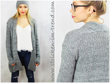 Knitting Pattern for Knitted Vest & BONUS Hat | Cardigan KARUSO #2